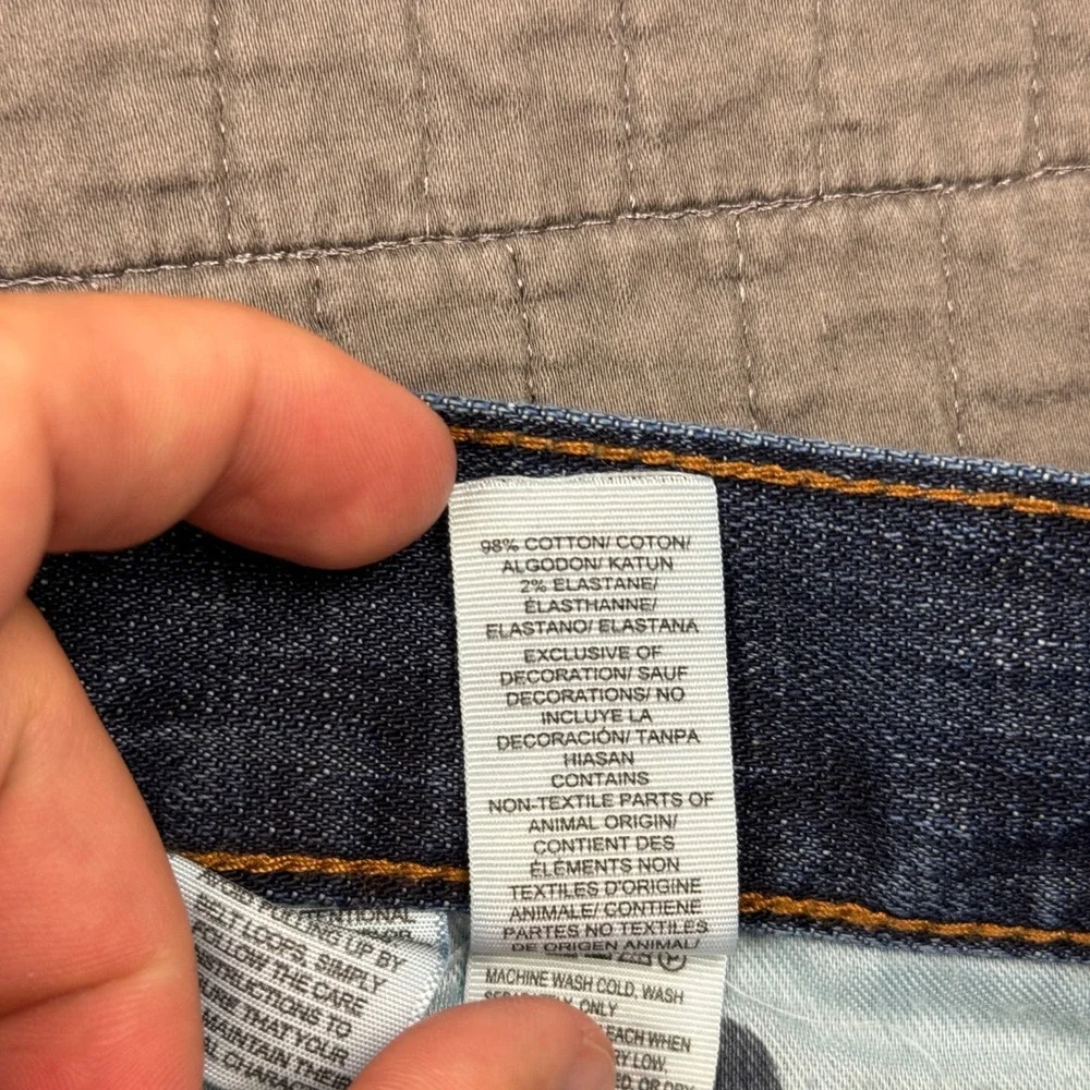 Lucky Brand 221 Original Straight Jeans Men 34x32 (36x32) Medium Wash Distressed